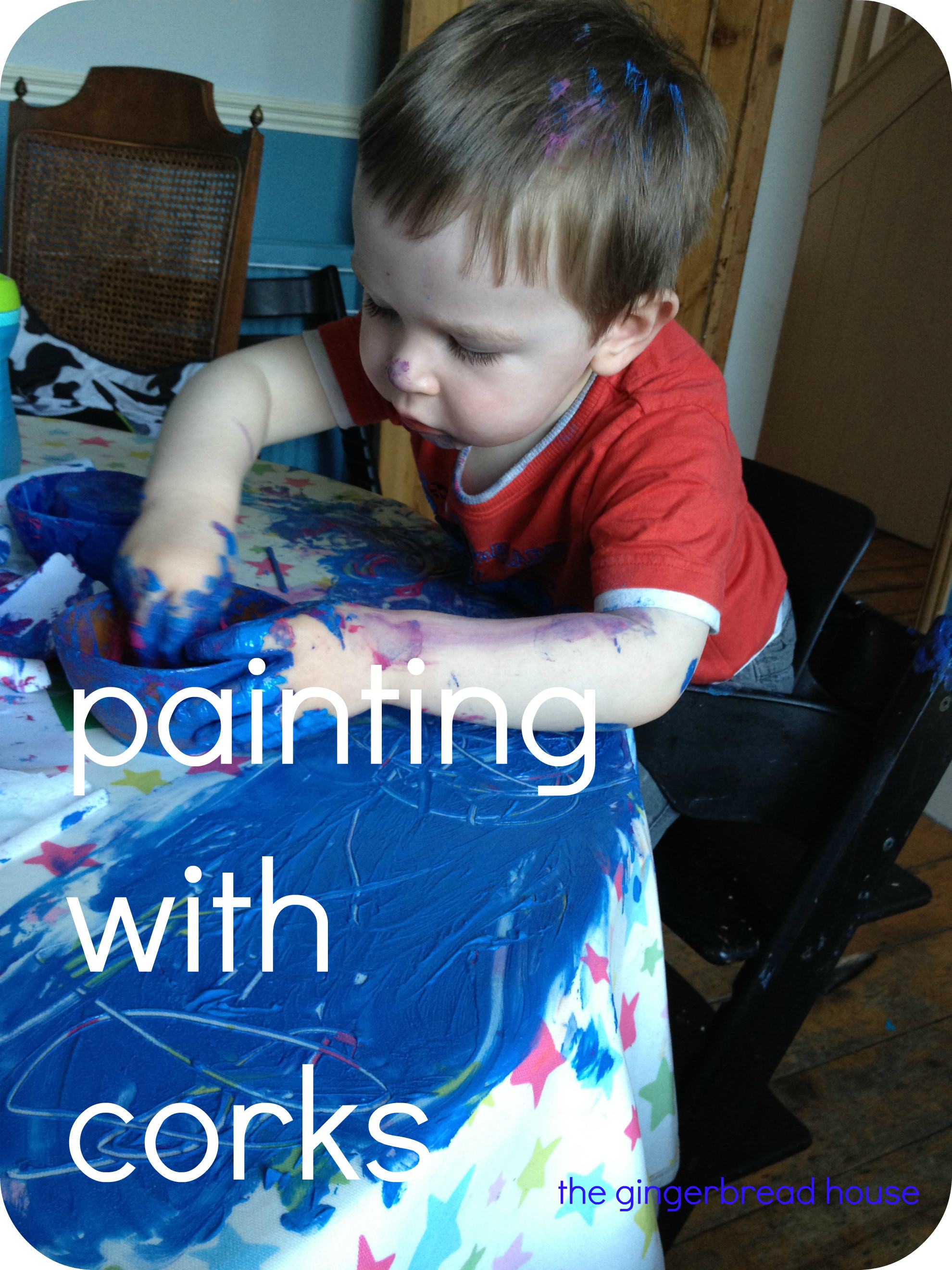 How to paint with corks