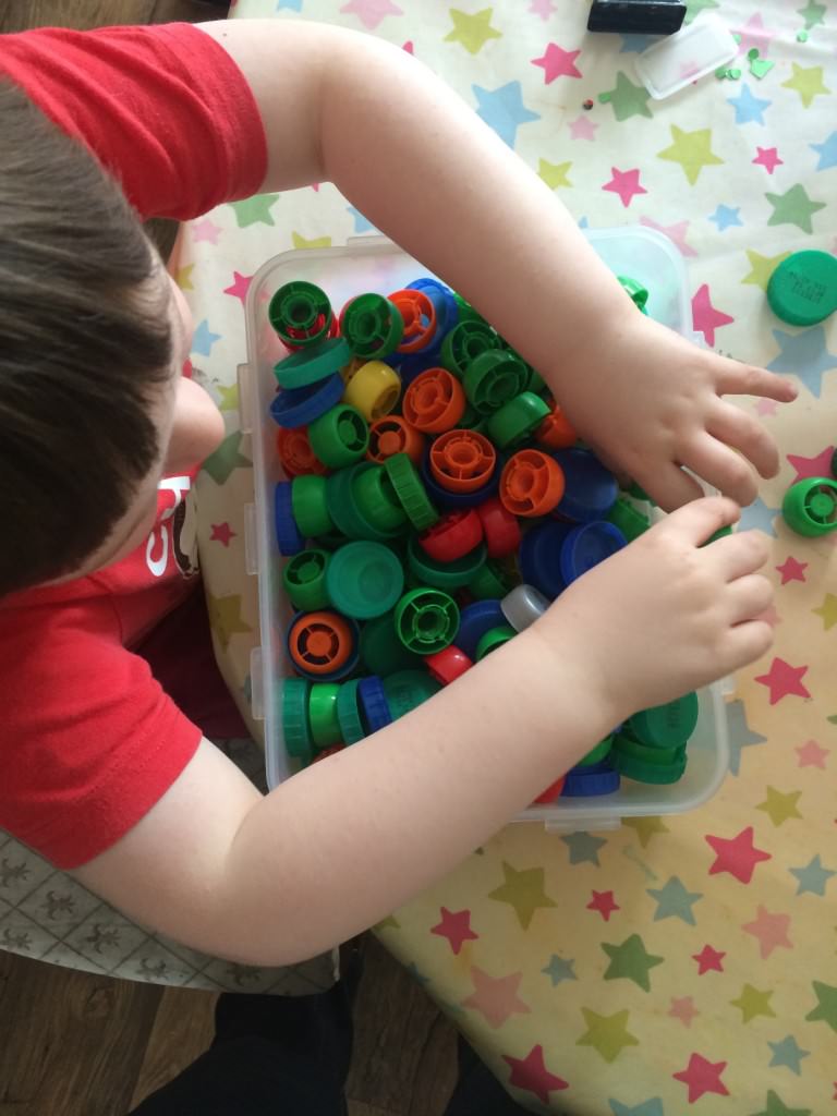 crafting with bottle tops