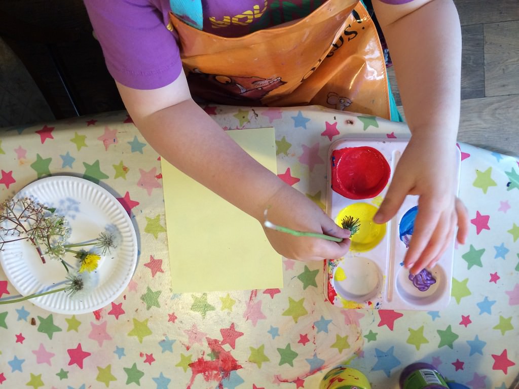 painting with flowers