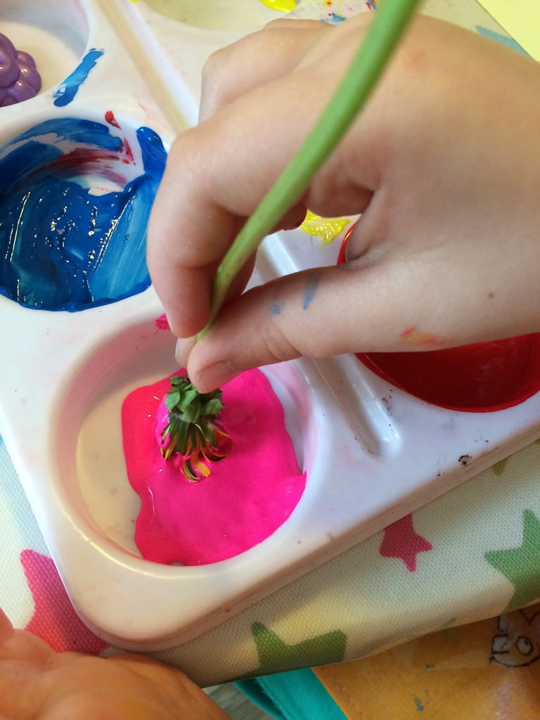 painting with flowers