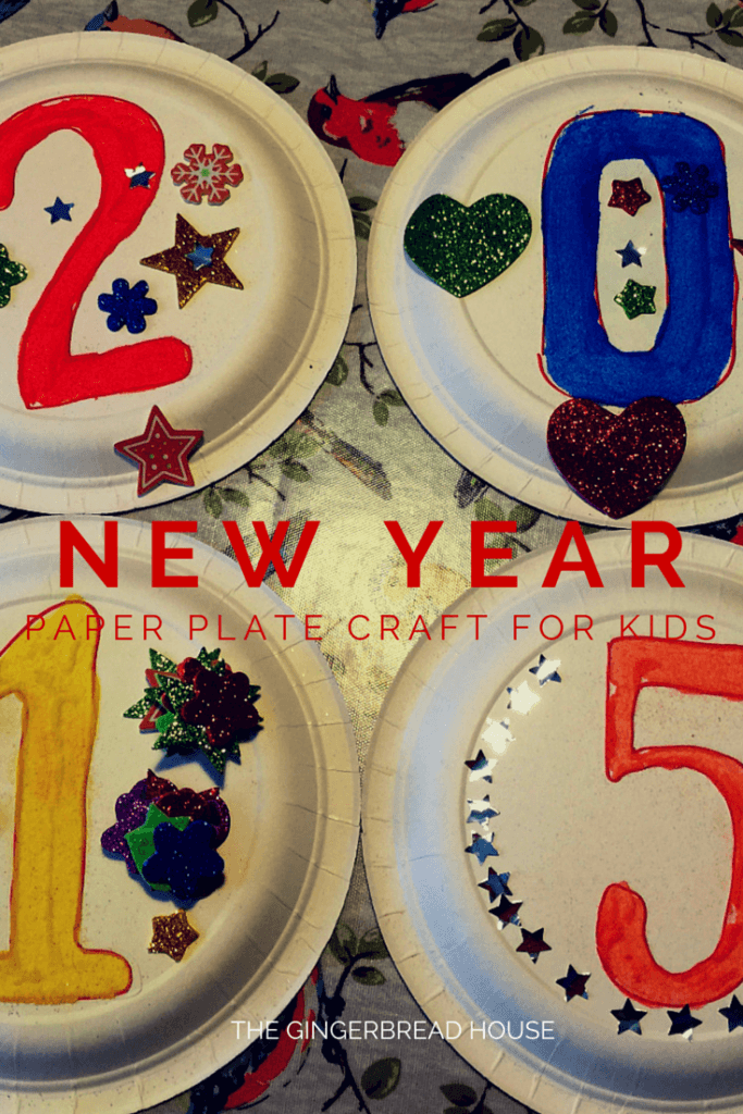 New Year paper plate kids craft