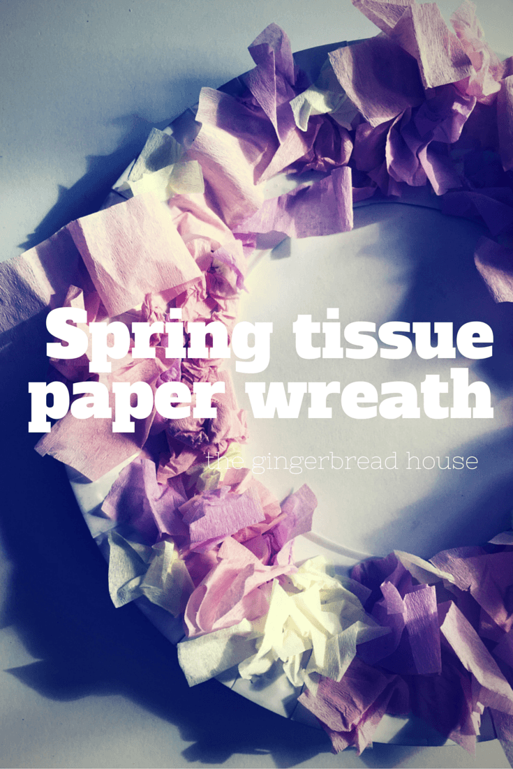 Spring tissue paper wreath tutorial - the-gingerbread-house.co.uk