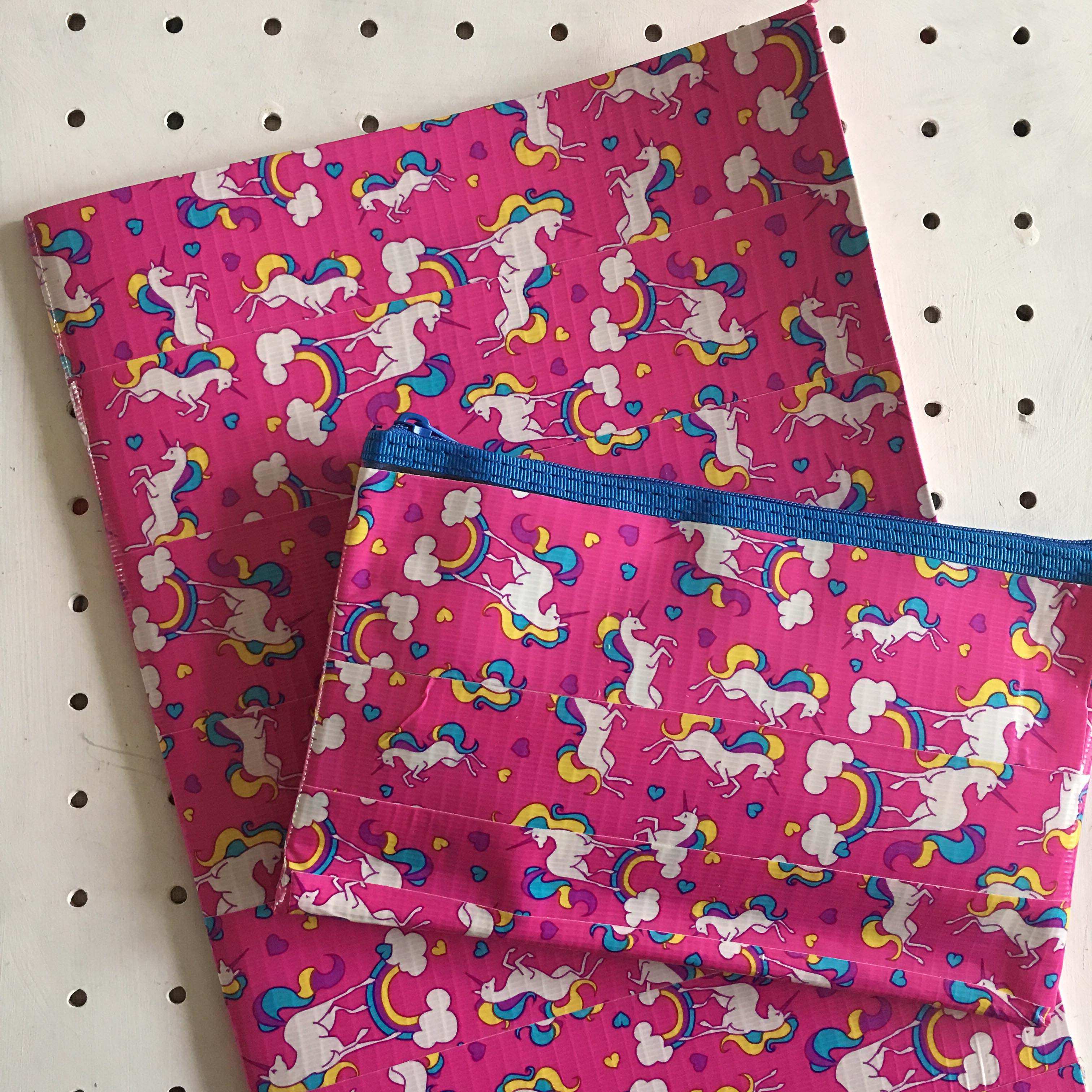 Duck Tape notebook and pencil case