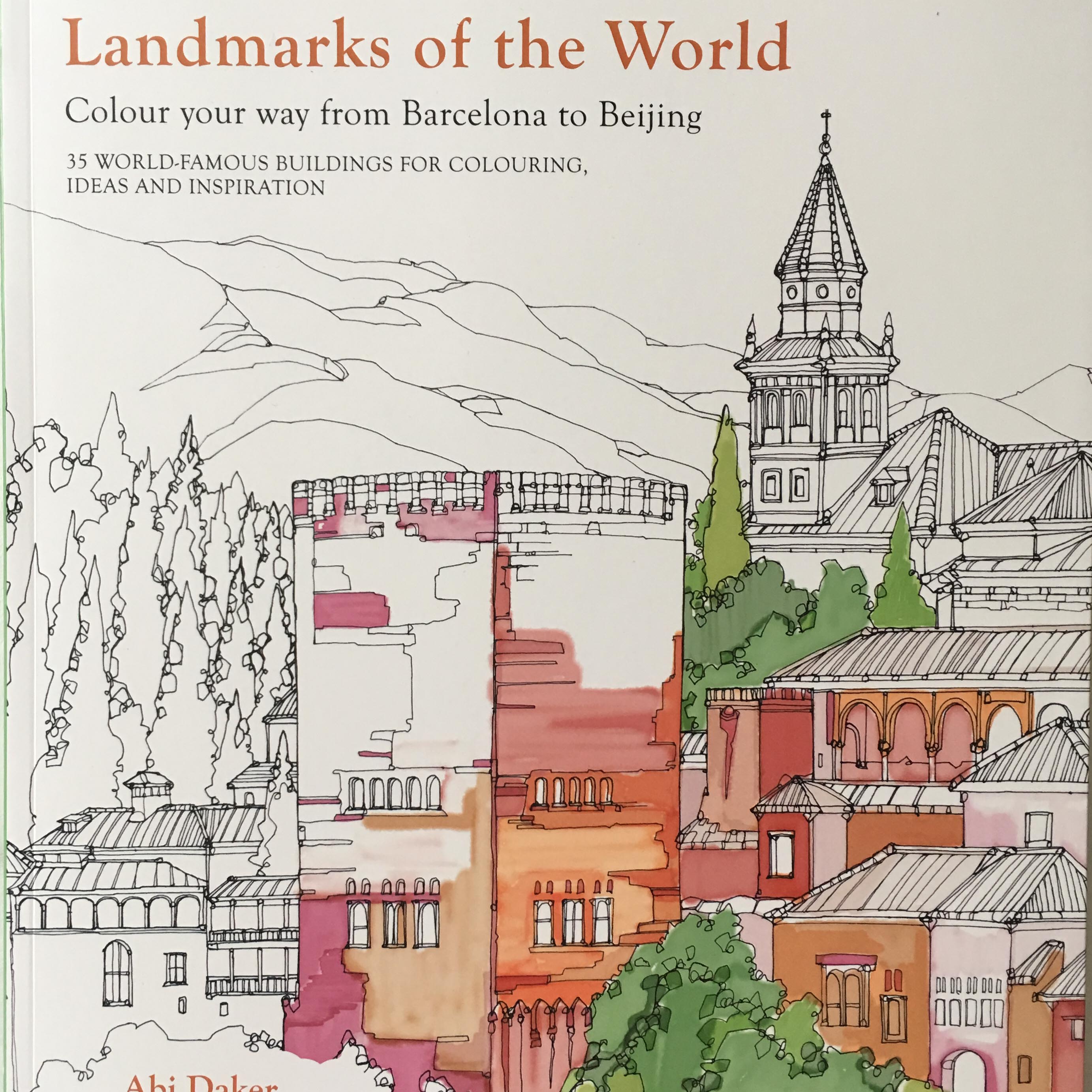 Landmarks of the World adult colouring book