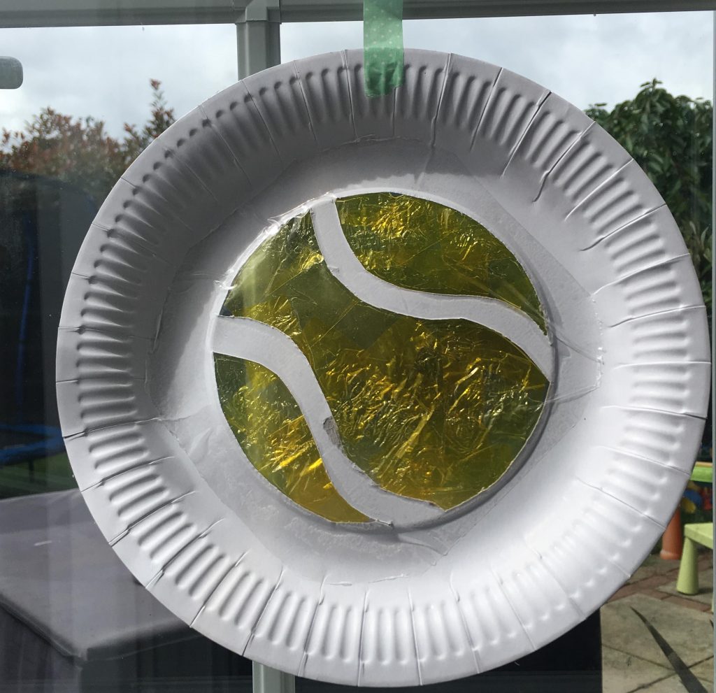 tennis ball sun catcher craft