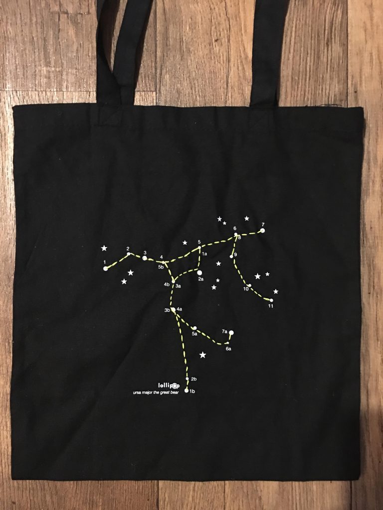 Great Bear constellation tote bag