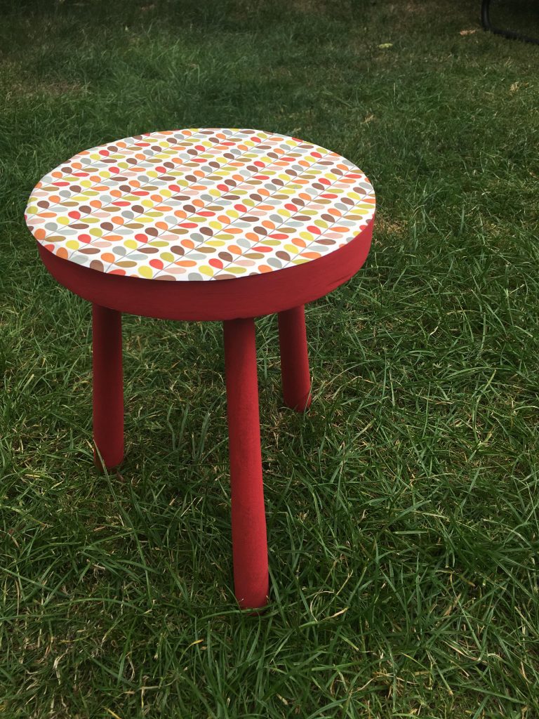 Orla Kiely upcycled stool