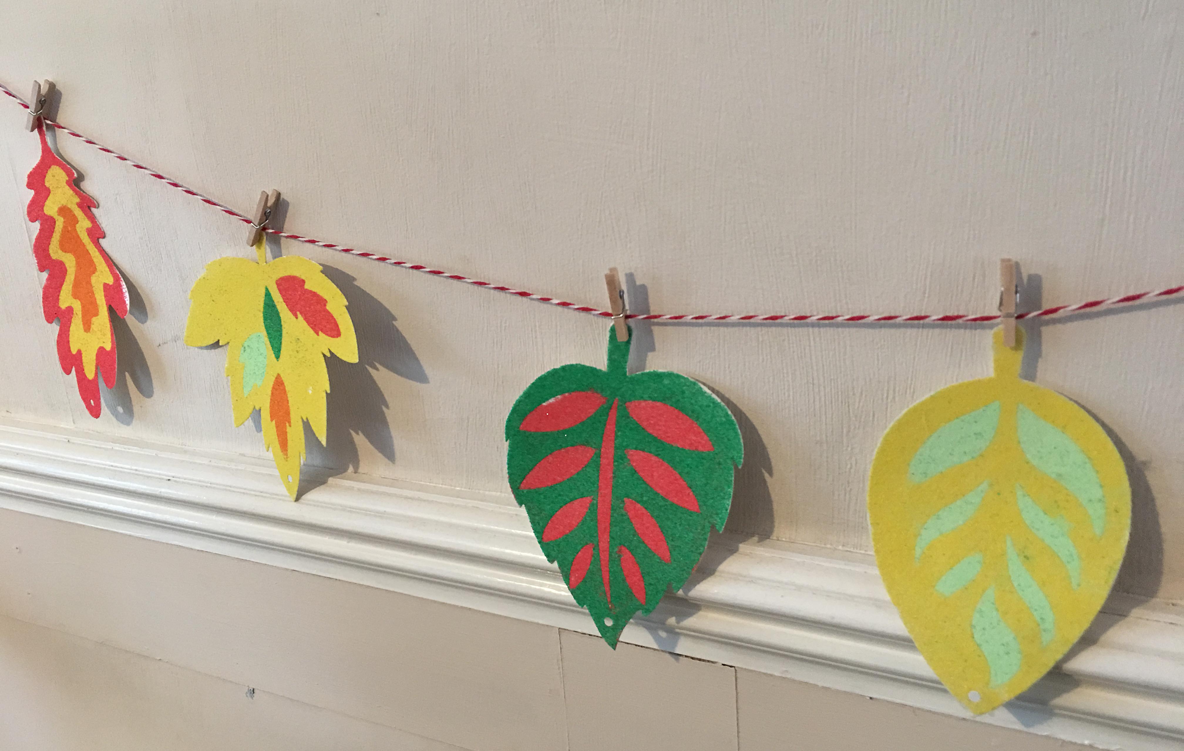 autumn leaves banner for kids