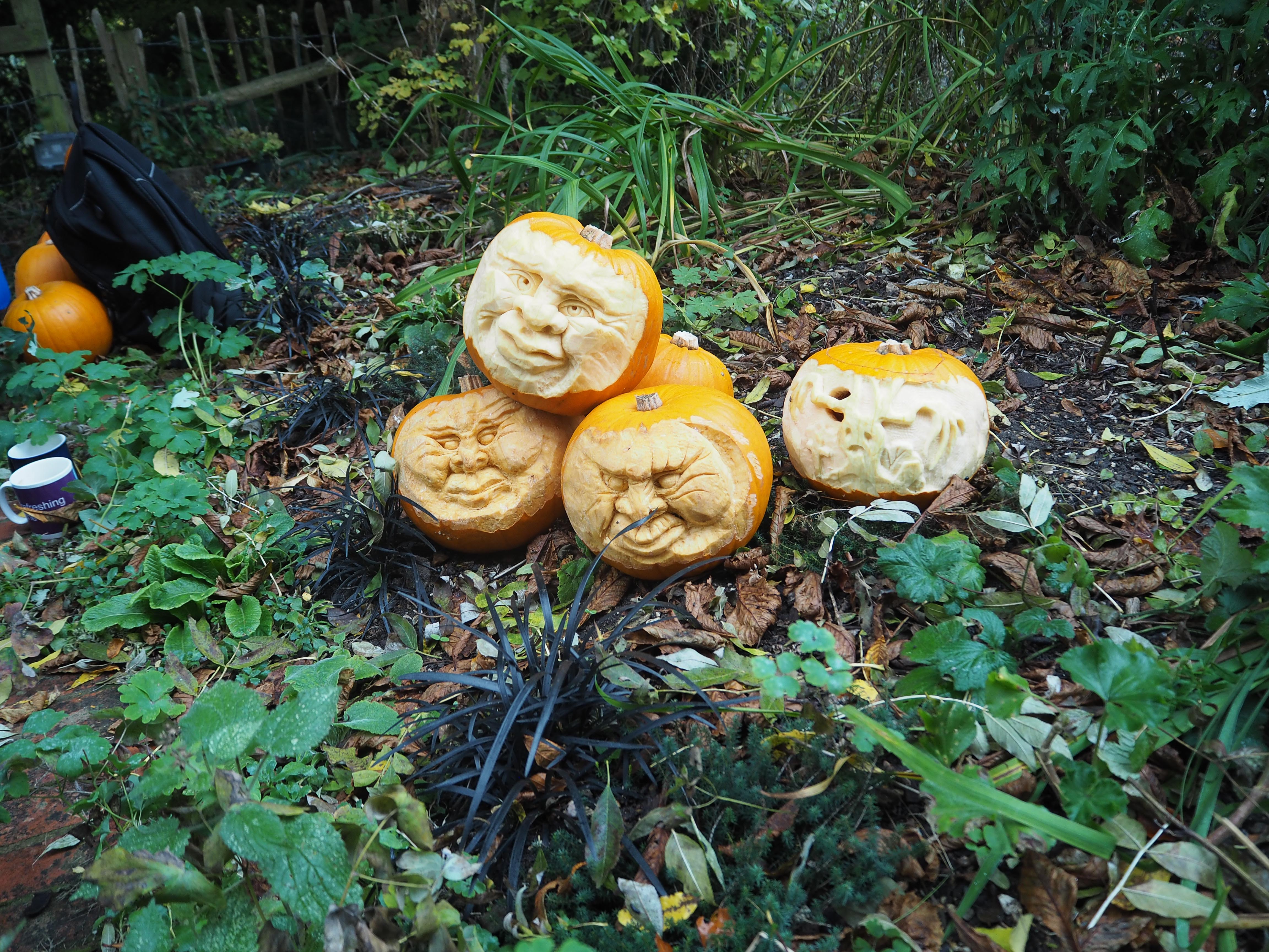 Pumpkin carving at Hughenden Manor