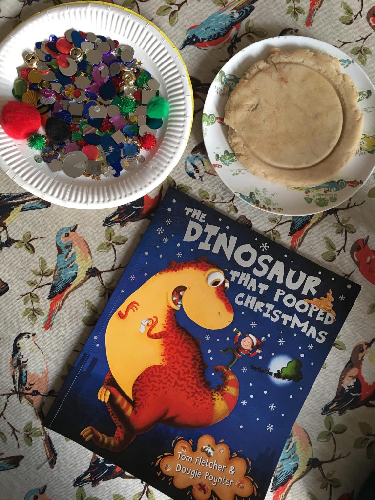 Dinosaur poo playdough {The Dinosaur That Pooped Christmas}