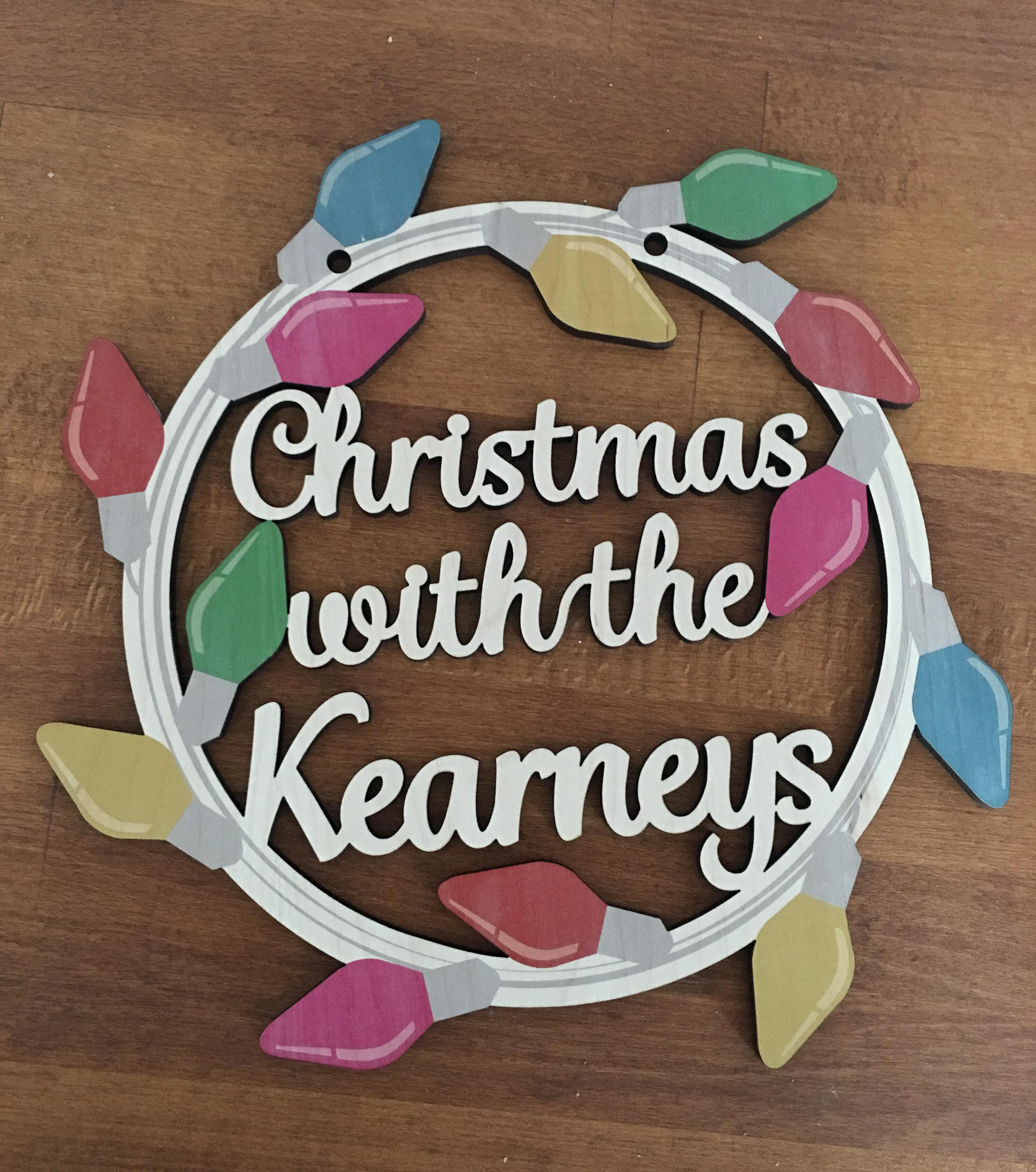 Wooden Fairy Lights Wreath from create gift love