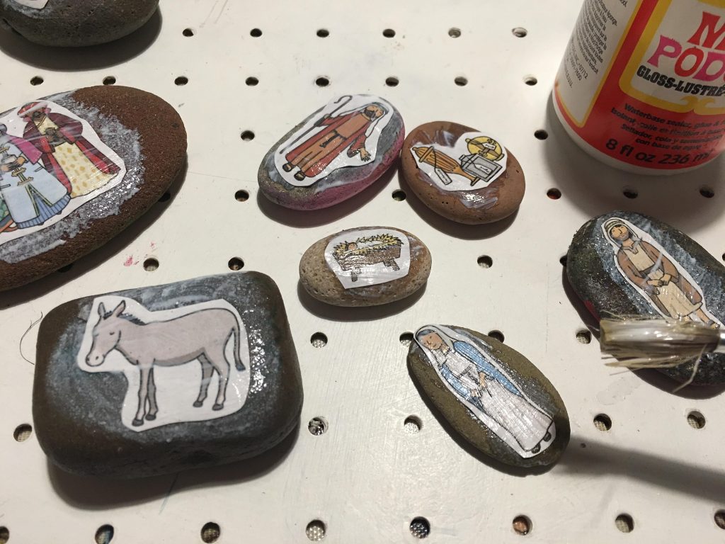 Easy Nativity story stones