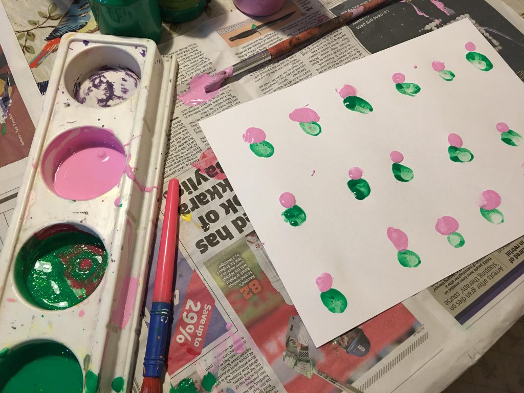 DIY fingerprint Elf craft for kids