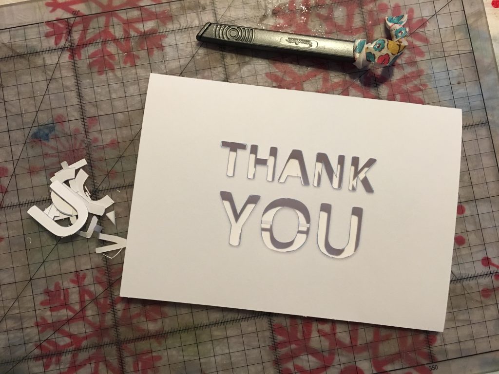 Simple Thank You cards for kids to make with free printable