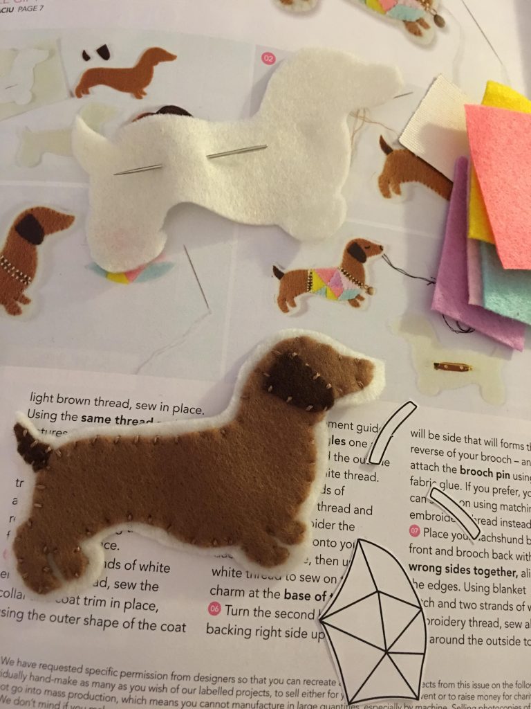 Mollie Makes Dachshund Brooch Kit