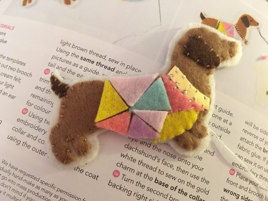 Mollie Makes Dachshund Brooch Kit