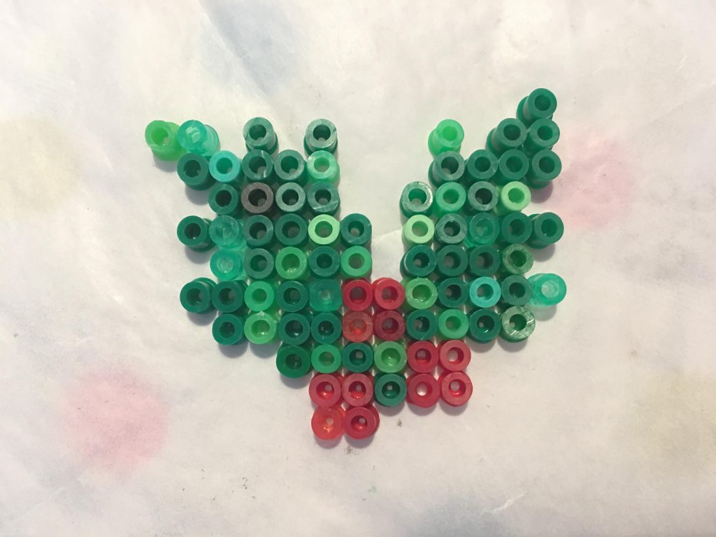 Hama bead holly and berries