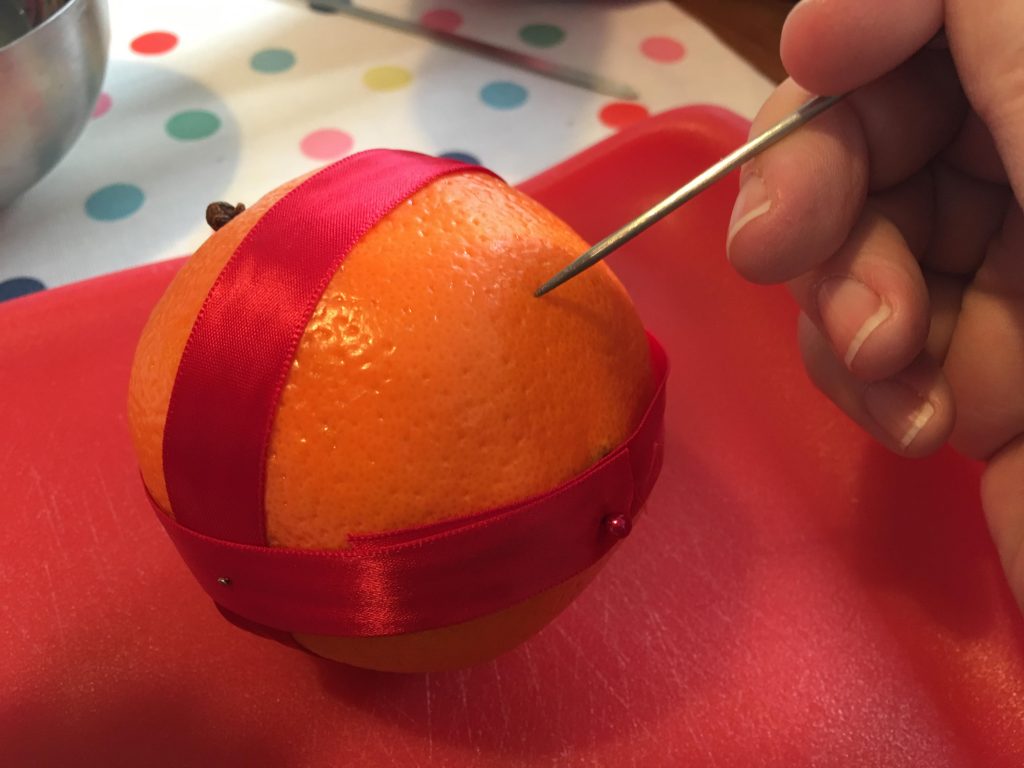 making holes in a pomander