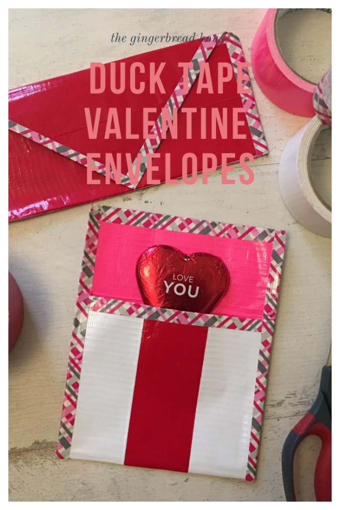 DUCK TAPE VALENTINE ENVELOPES from the gingerbread house blog