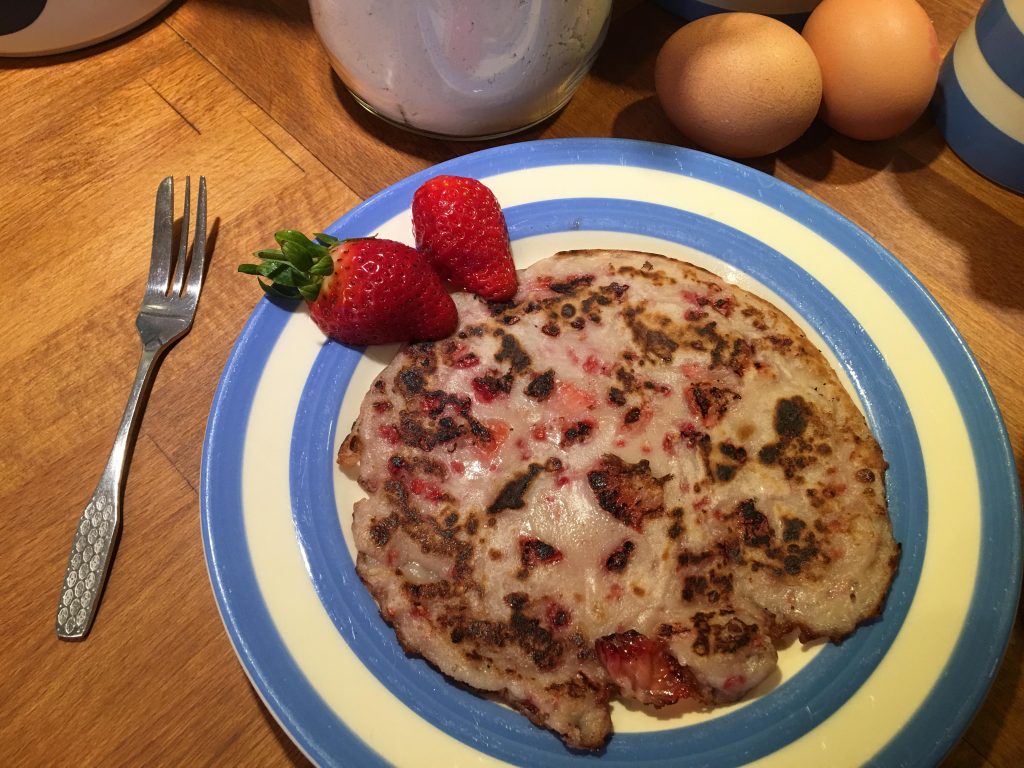 strawberry and raspberry pancakes