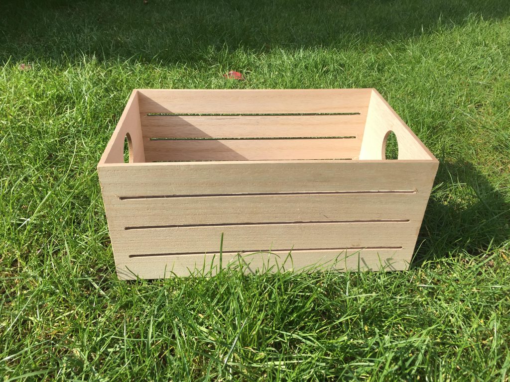 wooden crate from Tiger Stores