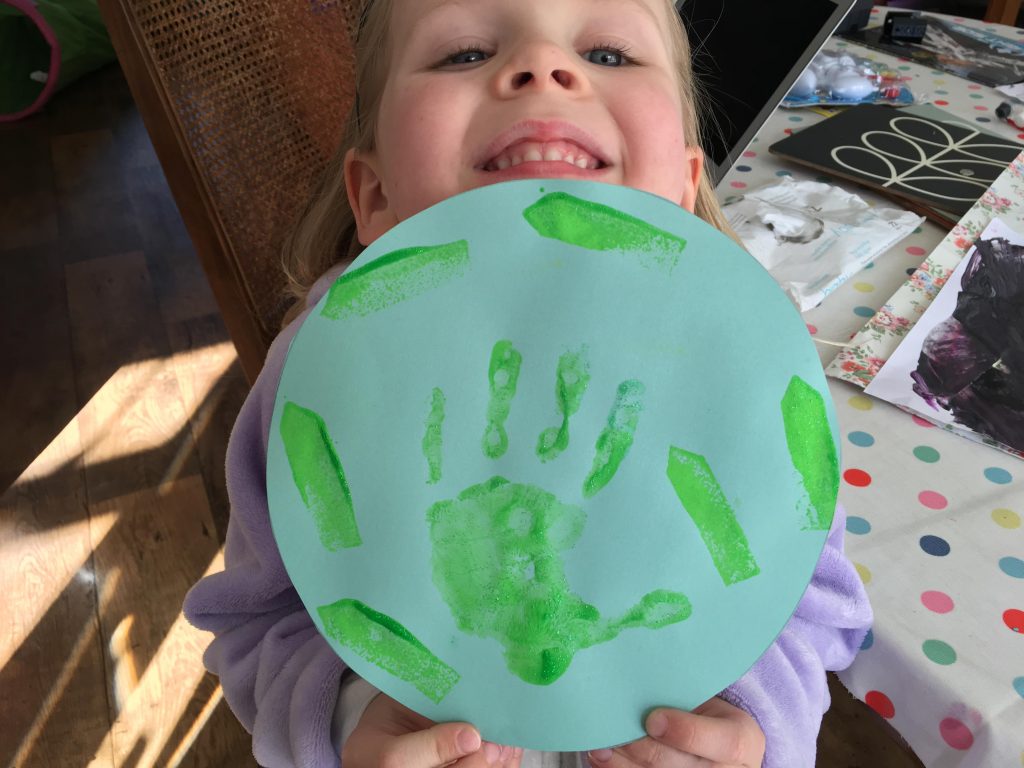 Earth Day hand print craft