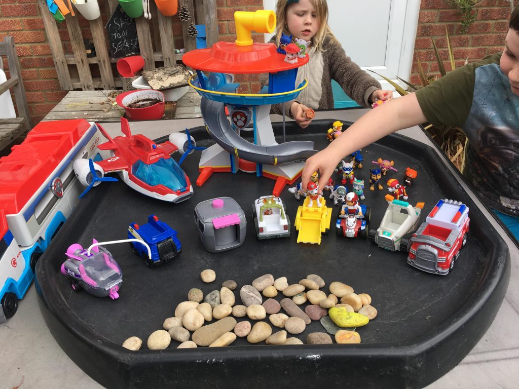 Paw Patrol sensory play