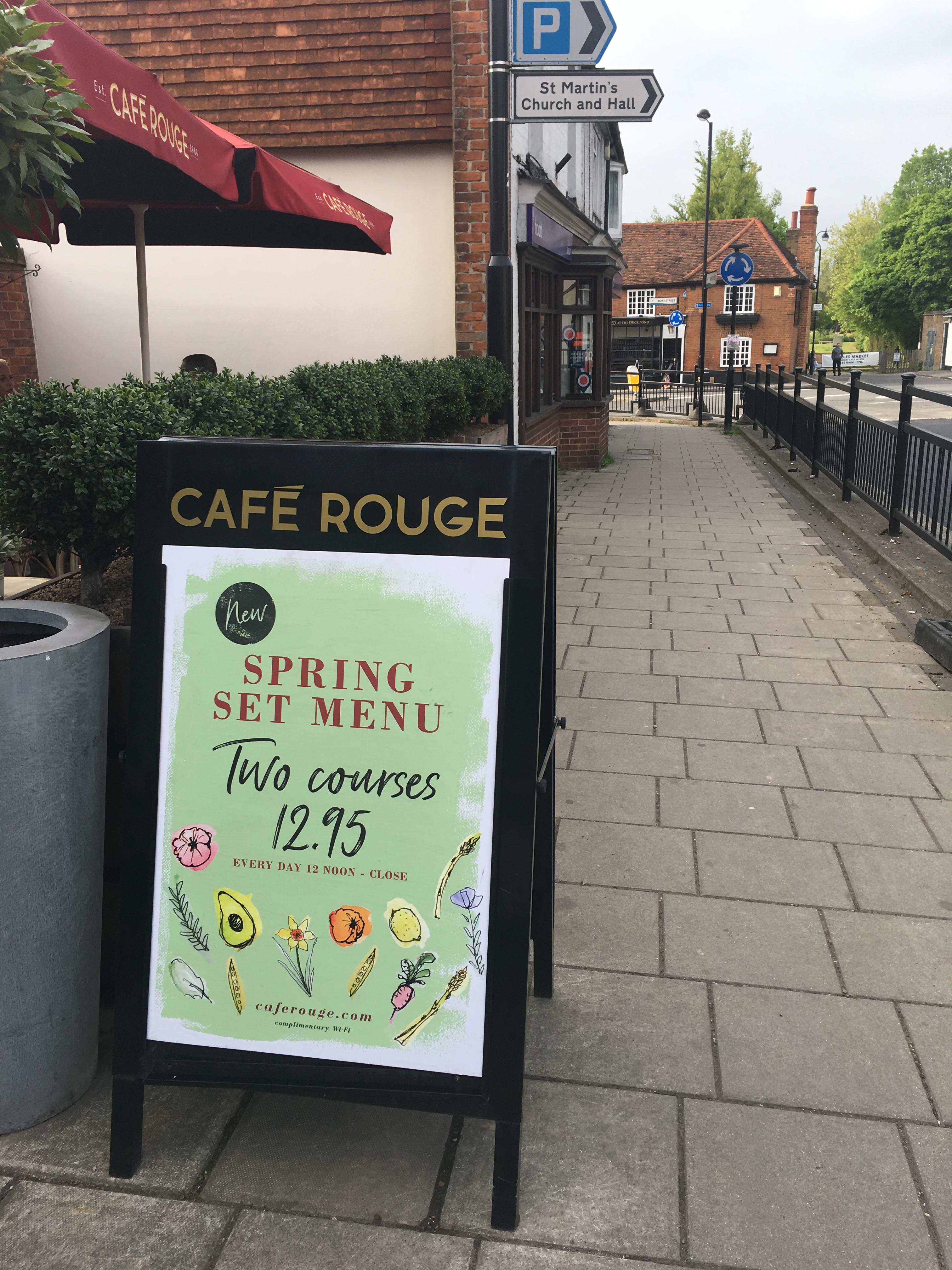Cafe Rouge Spring menu review