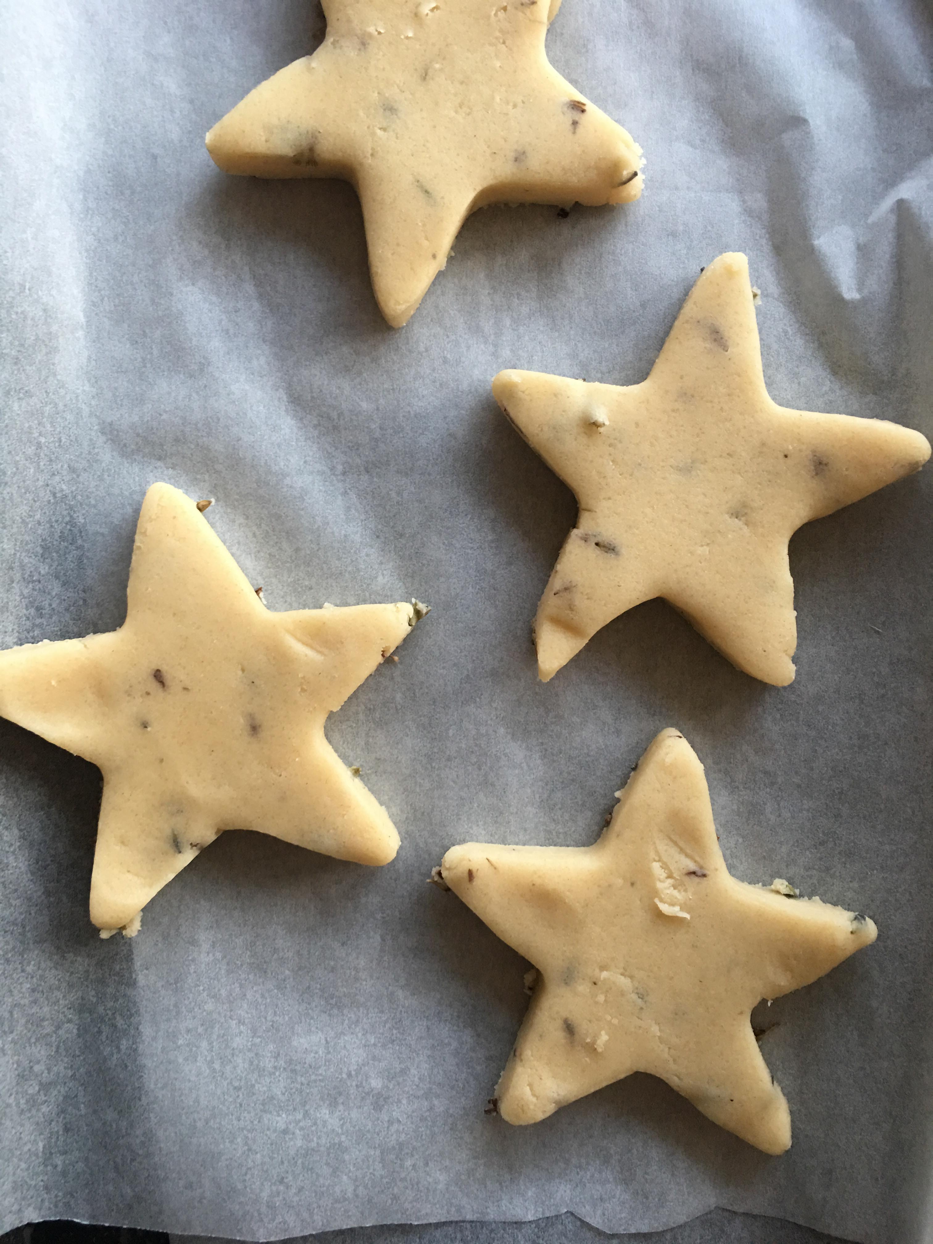 Baking Lavender shortbread