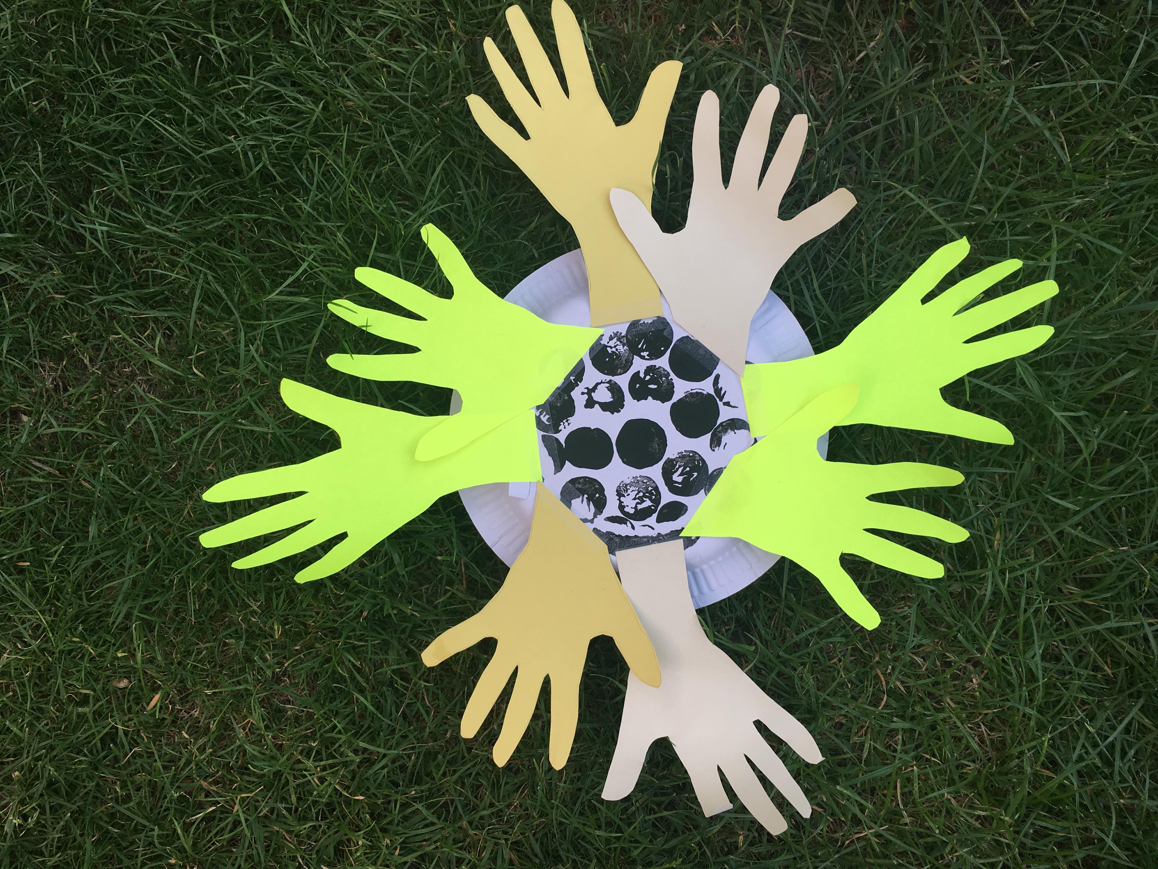 Handprint sunflower for the Summer Solstice