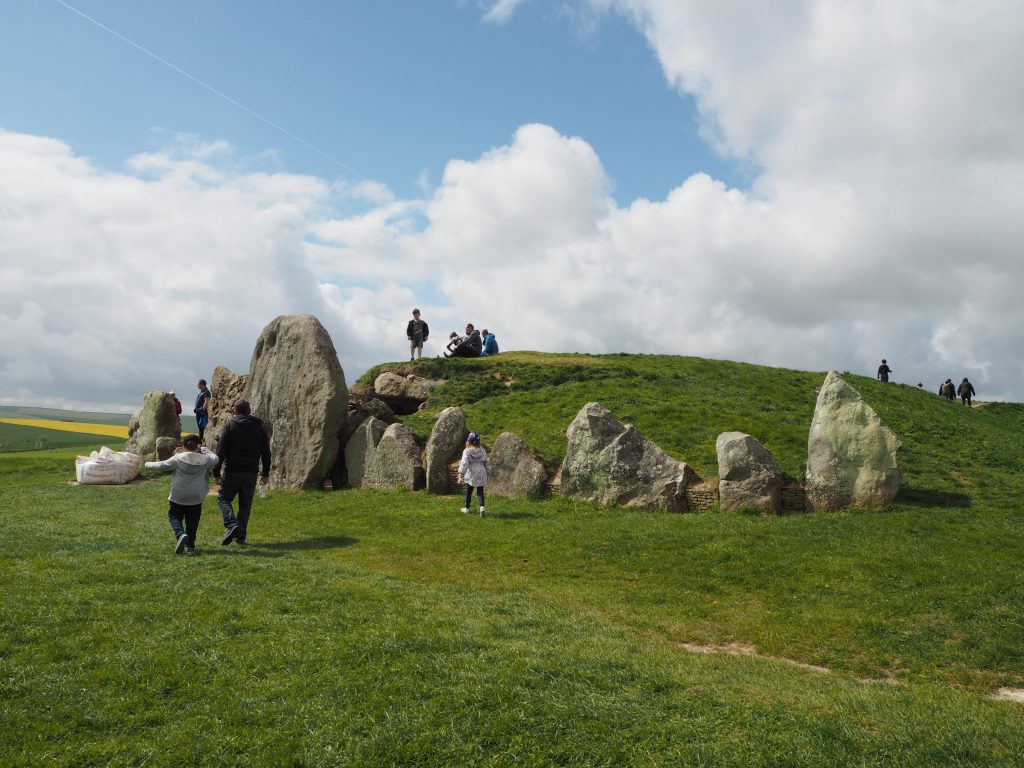 West Kennet Long Barrow with children