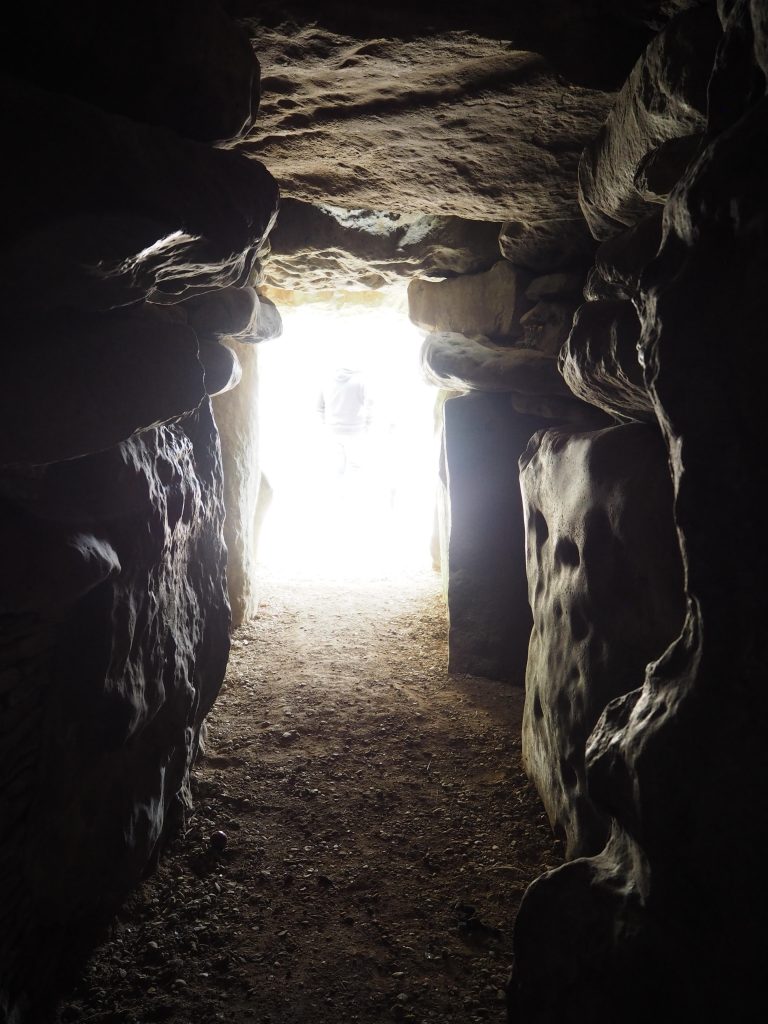 West Kennet Long Barrow with children