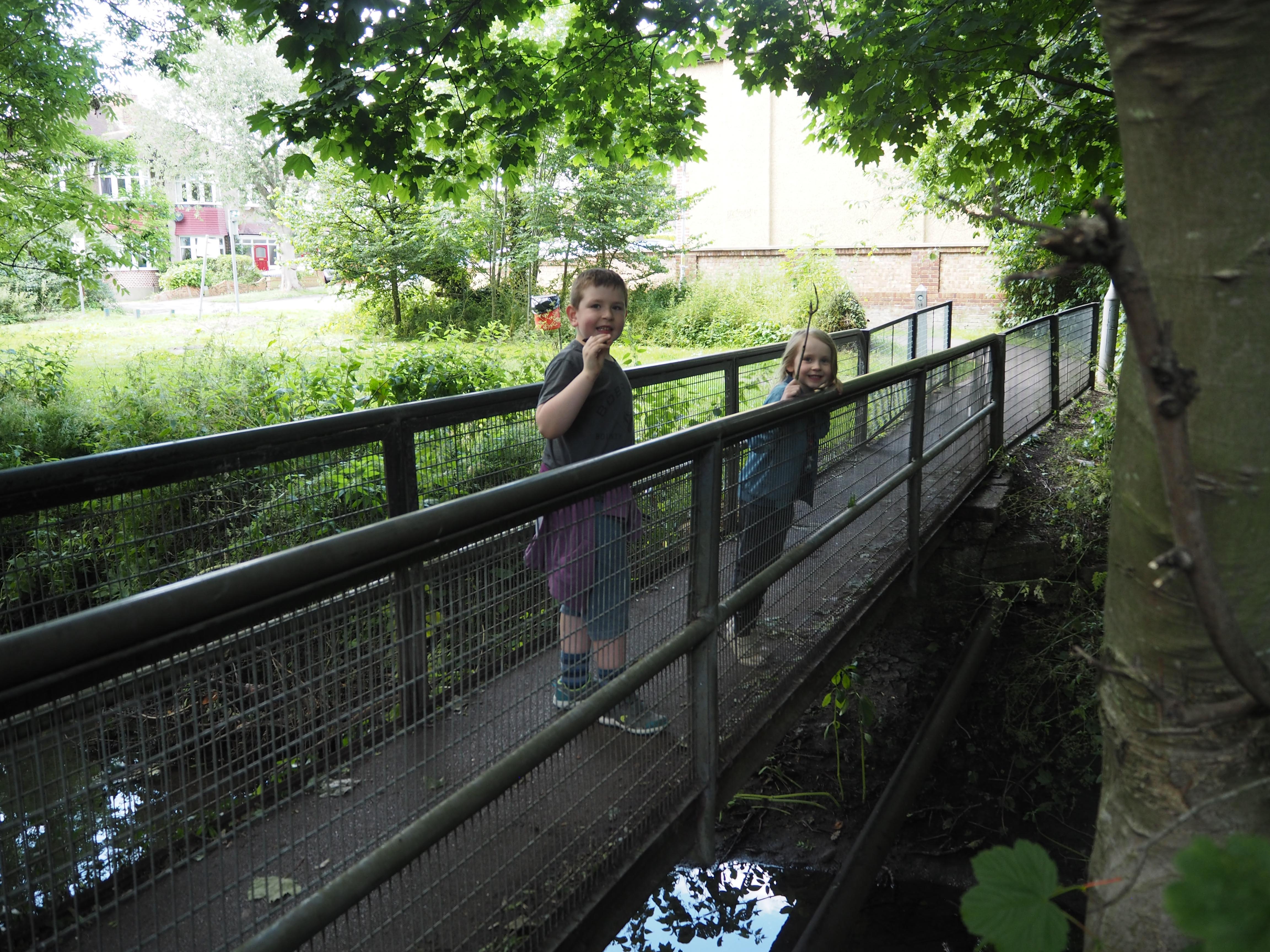 playing pooh sticks