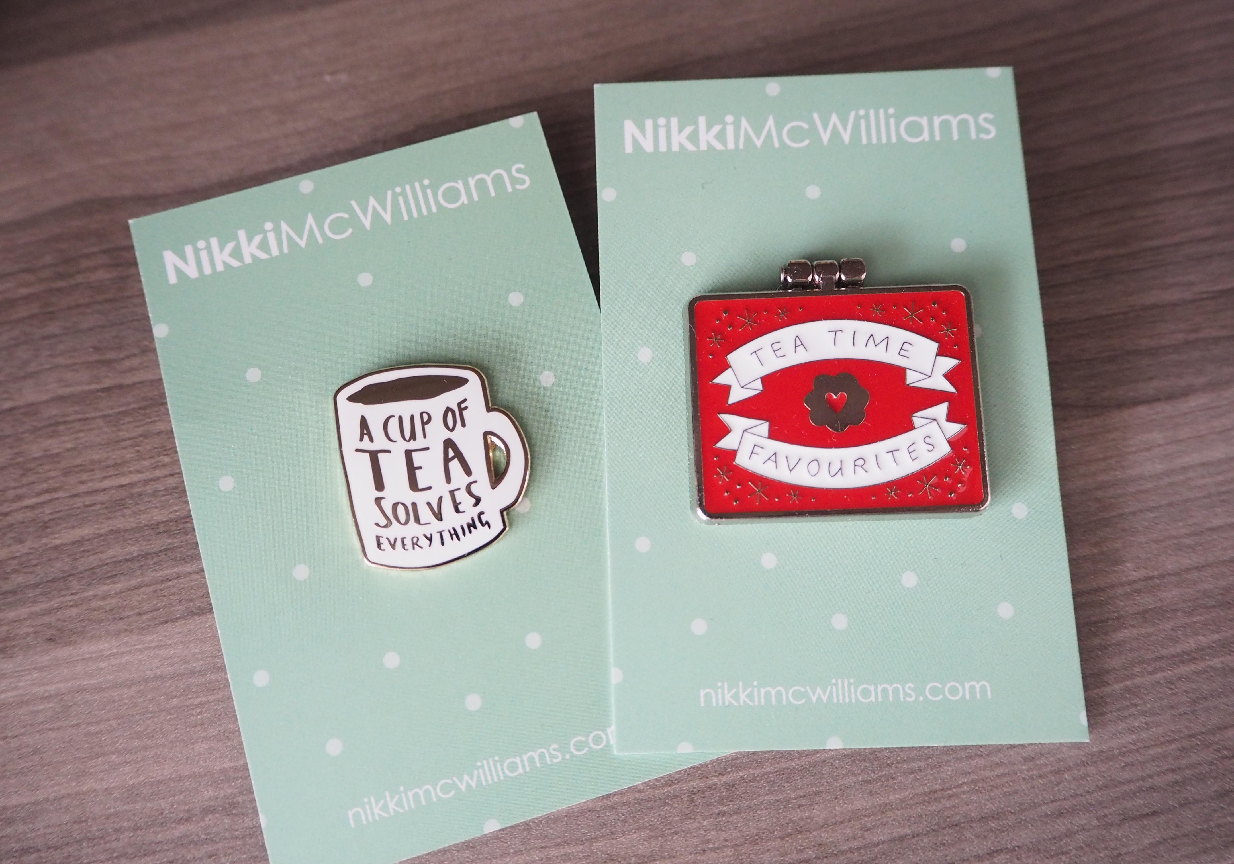 new pin badges from Nikki McWilliams