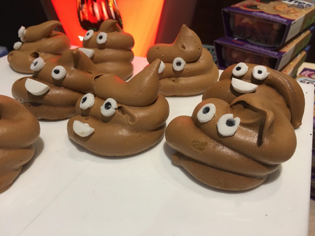 poop emoji themed food