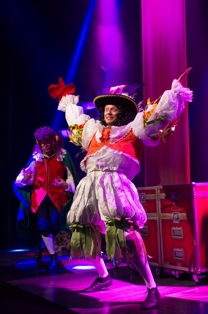 London, UK. 24.07.2015. Birmingham Stage Company presents, as part of the Horrible Histories series of stage shows, Barmy Britain Part III, at the Garrick Theatre. Cast is: Neal Foster and Anthony Spargo. Photograph © Jane Hobson.