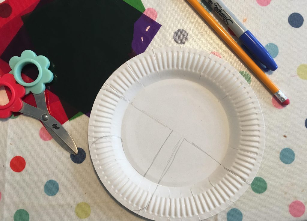 Umbrella paper plate craft