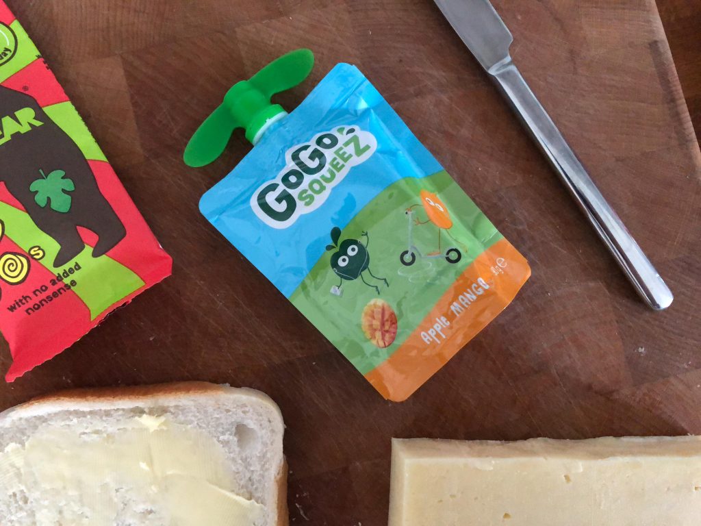 A healthy packed lunch for school with GoGo squeeZ