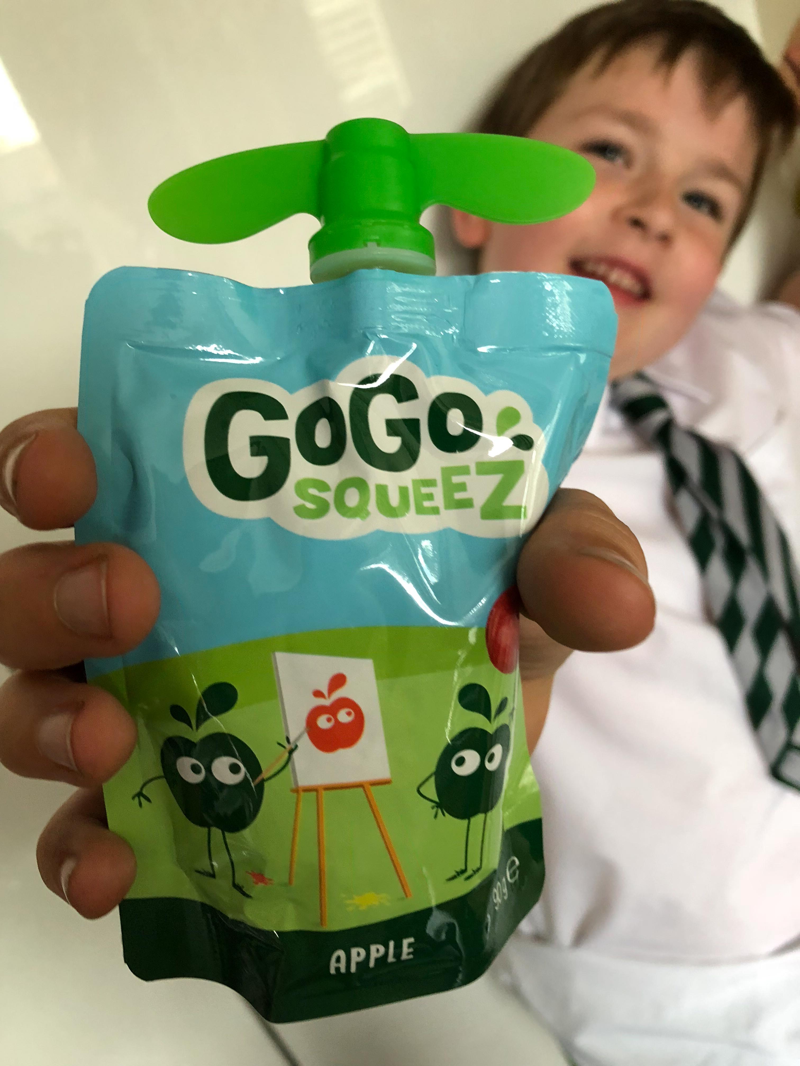A healthy packed lunch for school with GoGo squeeZ