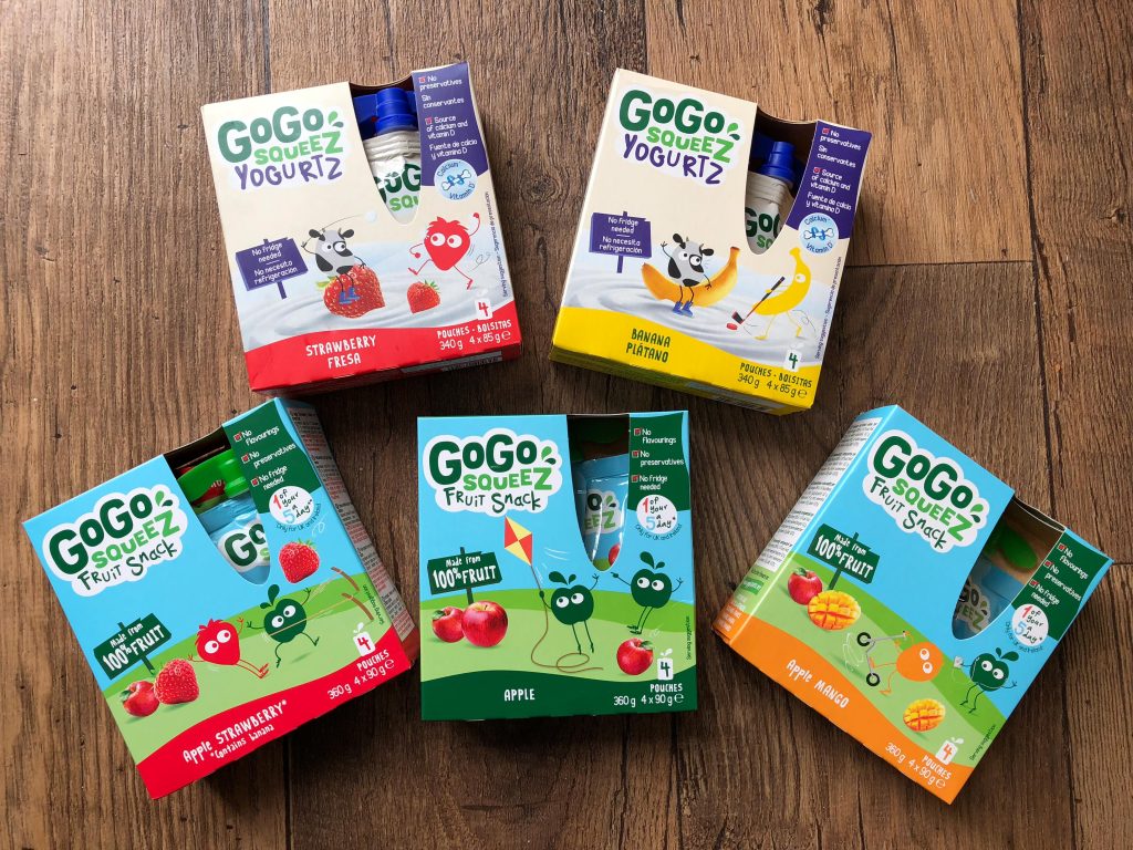 A healthy packed lunch for school with GoGo squeeZ