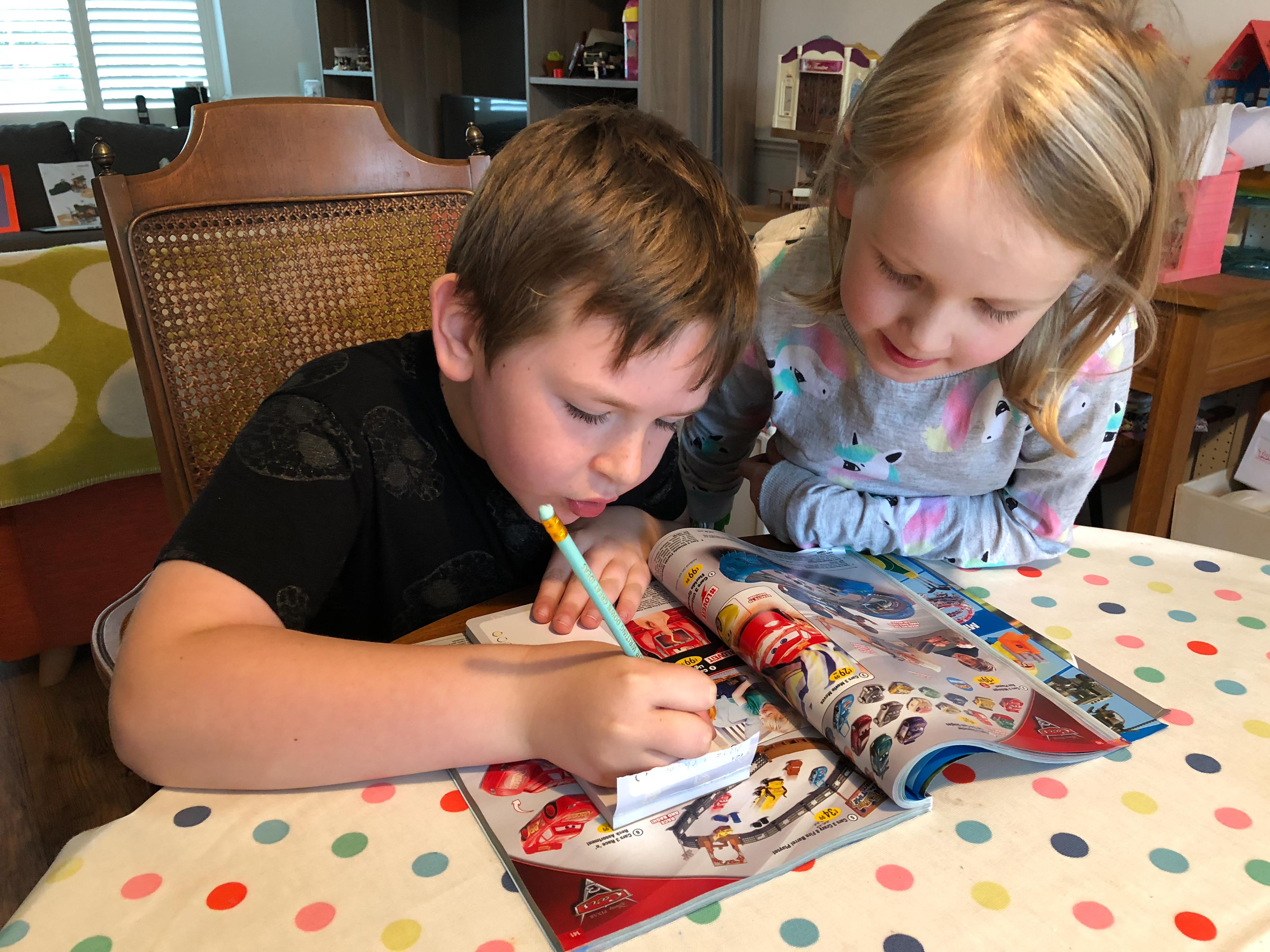 reading the Christmas catalogue