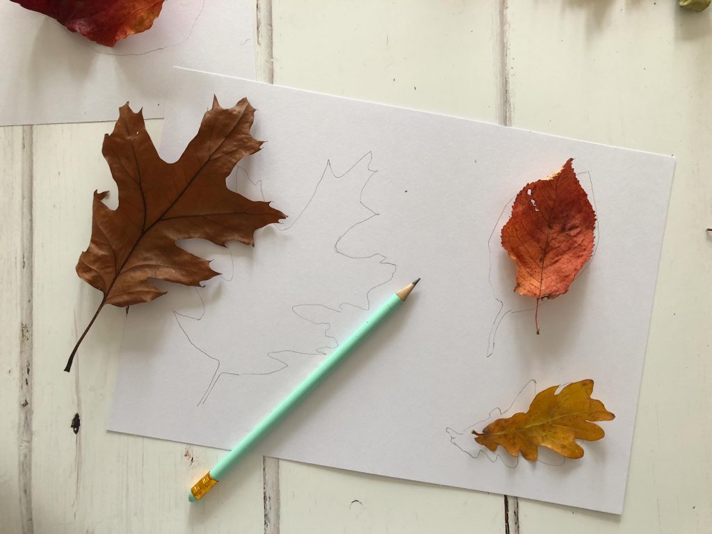 Autumn leaves sun catchers craft for kids