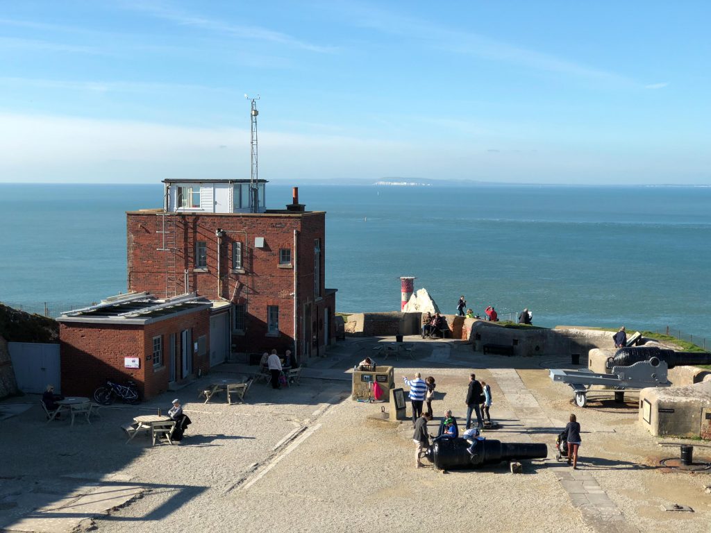 looking out over the Needles Old Battery