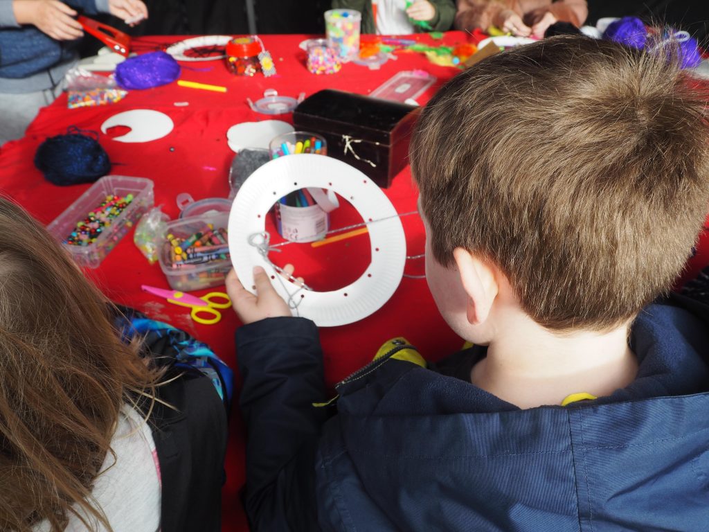 crafting at Old Sarum over half term