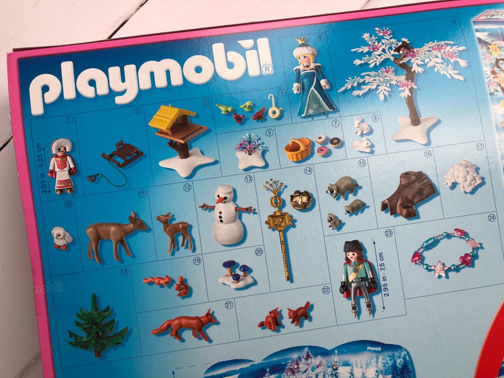 what's inside the Playmobil Royal Ice Skating Trip Advent Calendar