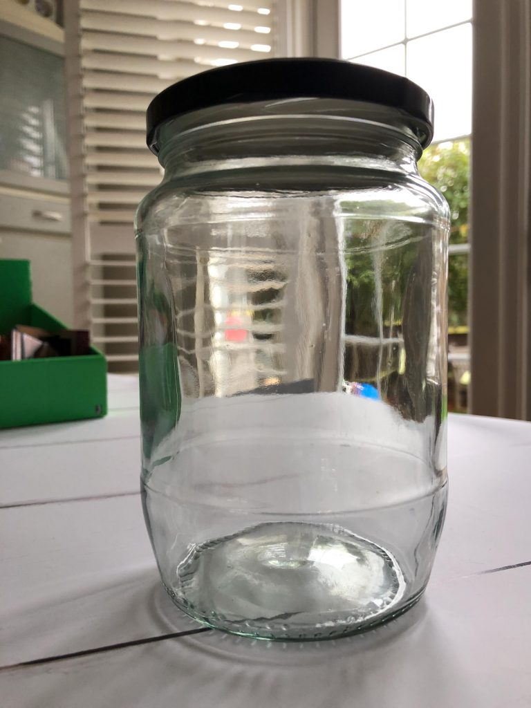 empty glass jar