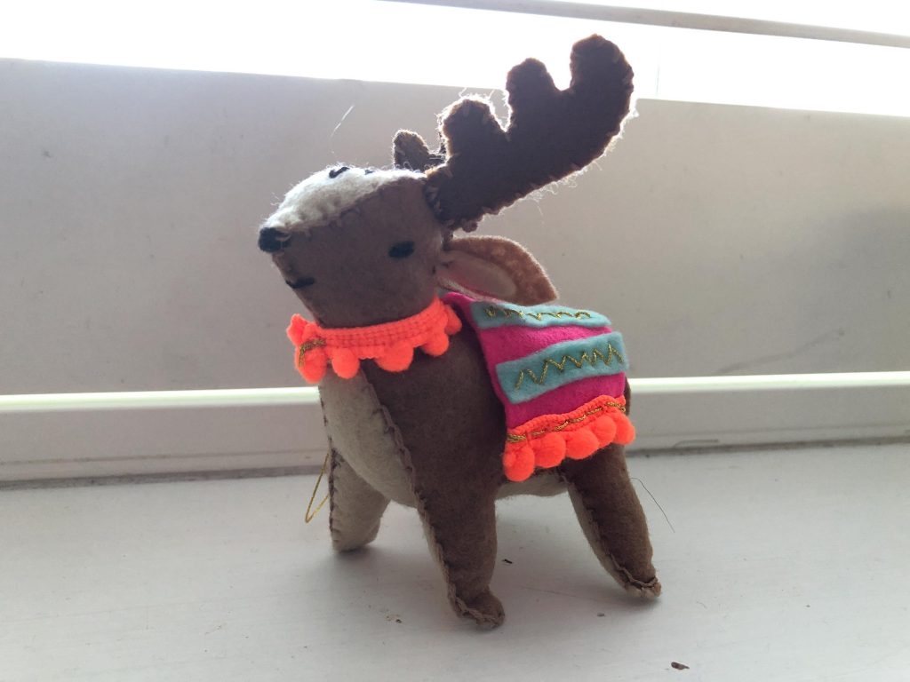 felt reindeer decoration