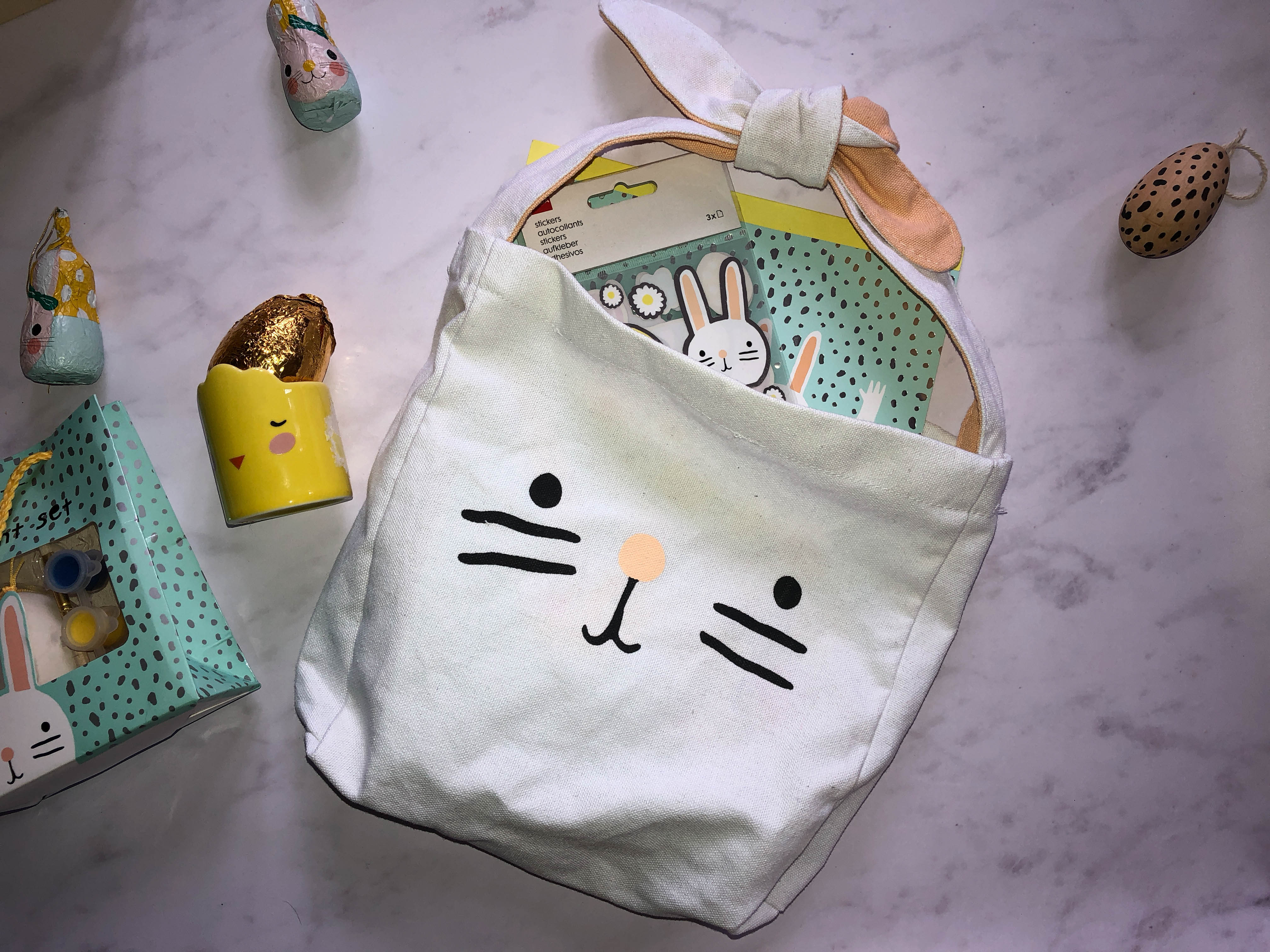 Putting together an Easter crate for kids