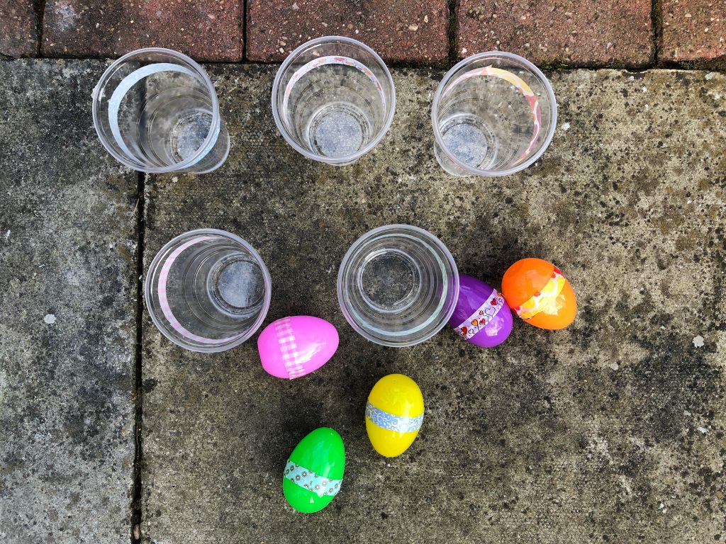 plastic egg toss game