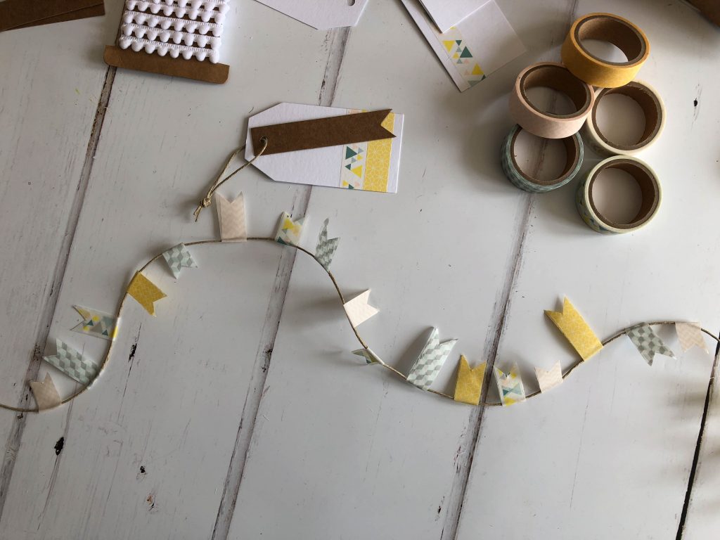 washi tape bunting tutorial